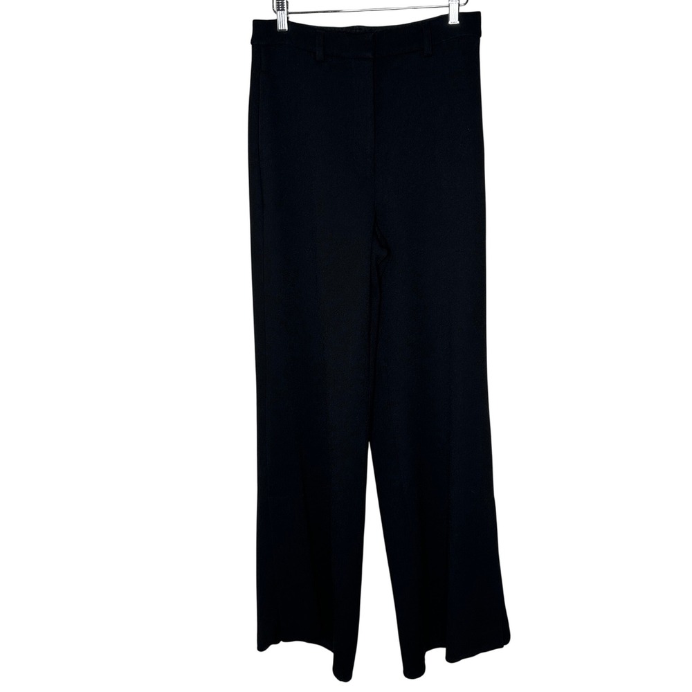 ANINE BING Black Wide Leg Trousers Pants Size 28 Split Leg @Needs Hem Repaired